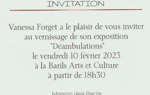 Vernissage Exposition  "Déambulations"