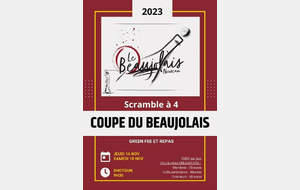 Coupe du Beaujolais CdB 16 nov ou 18 nov 2023