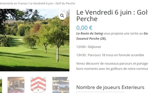 Compétition sur le golf du perche organisée par la Route du Swing vendredi 6 juin