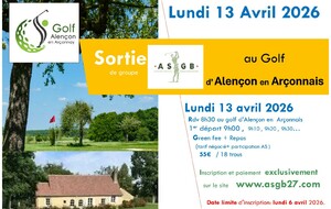 Sortie Golf Alençon 13 avril 2026