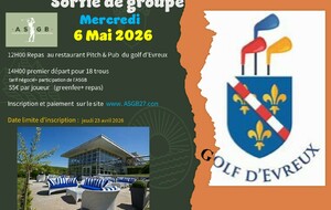 Sortie Golf d'Evreux mercredi 6 mai 2026