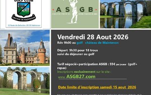 Sortie Golf de Maintenon 28 aout