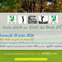 sortie golf du Bois d'Ô 20 juin 2026